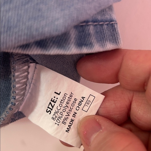 Denim Button-Up Dress w/metal buttons. - Picture 3 of 5